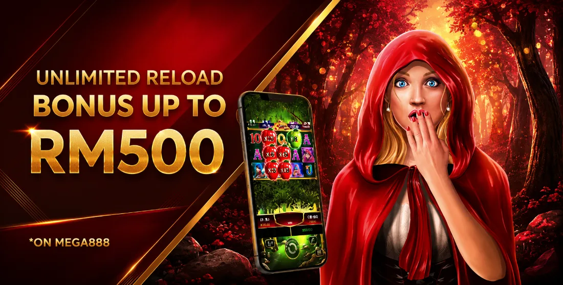 Unlimited Reload Bonus up to RM500